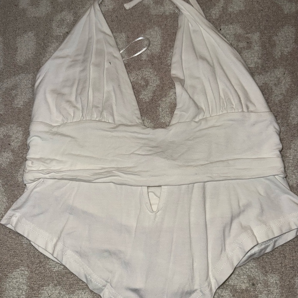 White TSF Halter Top